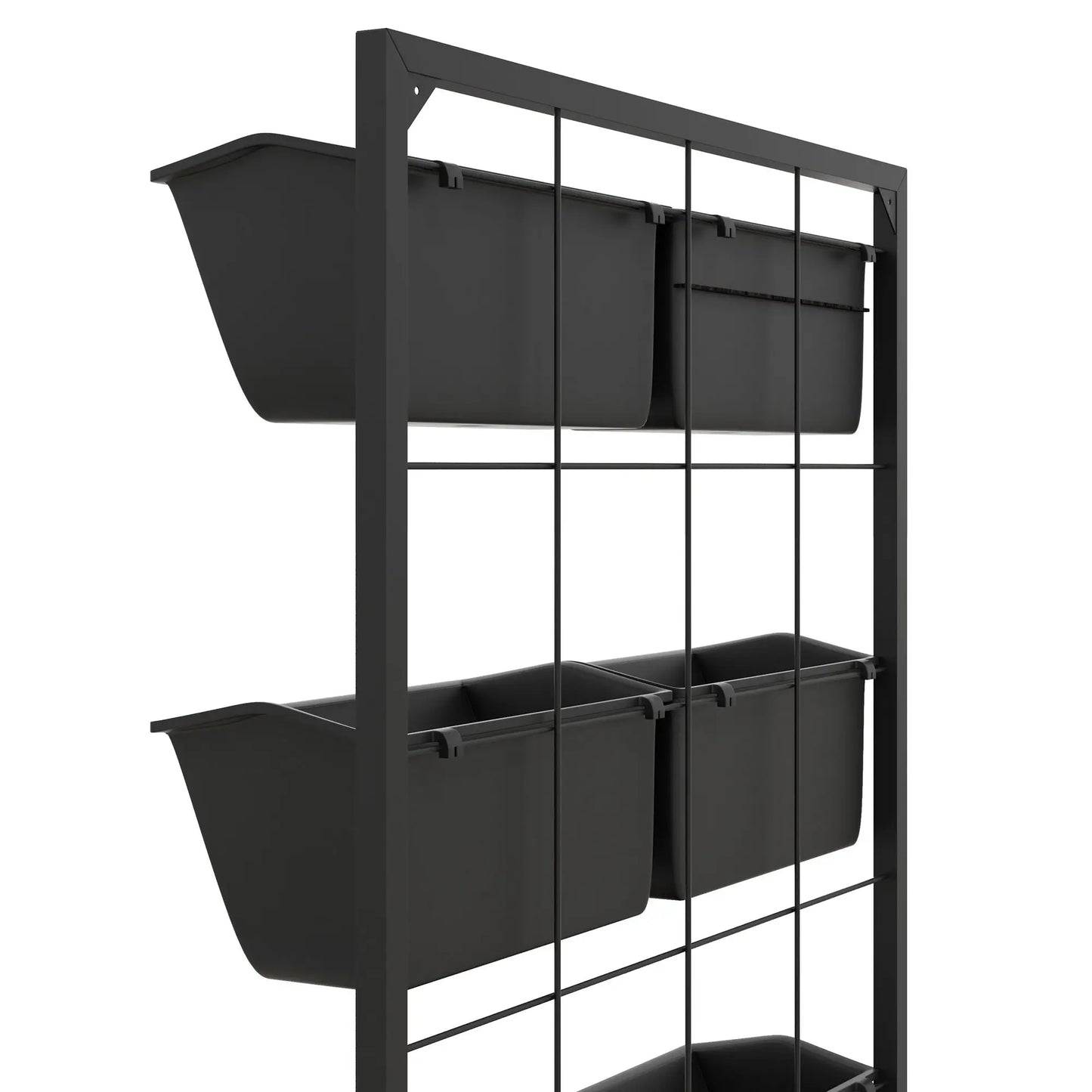 3-Tier Wall Planter With 6 Pots, Indoor Outdoor Hanging Plant Holder Plant Stands at Gallery Canada
