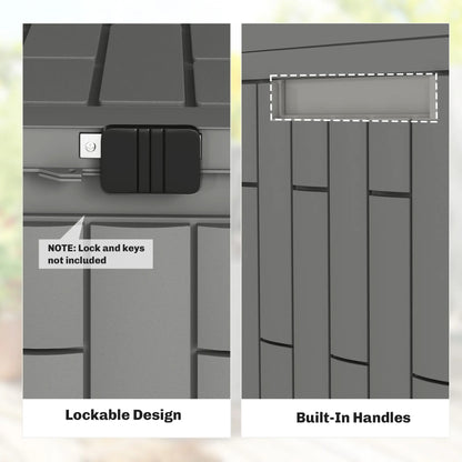 120 Gallon Resin Deck Box, Lockable Outdoor Storage, Splash And UV Resistant Patio Storage Boxes at Gallery Canada