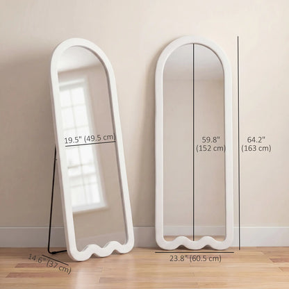 Full Length Mirror With Soft Padded Frame, White Full Length Mirrors at Gallery Canada