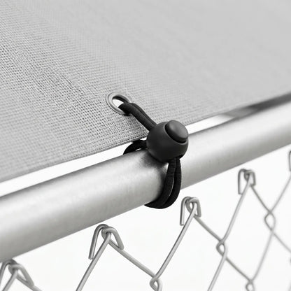 6.6' x 6.6' x 4.9' Outdoor Dog Kennel Galvanized Steel, Silver Dog Kennels at Gallery Canada