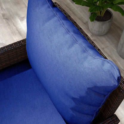 4-Piece Seat Cushion Pillows, Patio Chair Cushions Set, Navy Blue Patio Chair Cushions at Gallery Canada