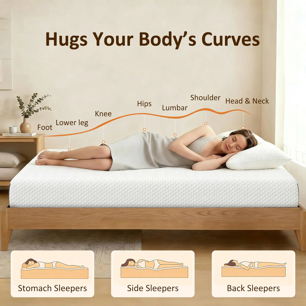 Twin 8 Inch Memory Foam Mattress, Medium Firm, CertiPUR-US Mattresses at Gallery Canada