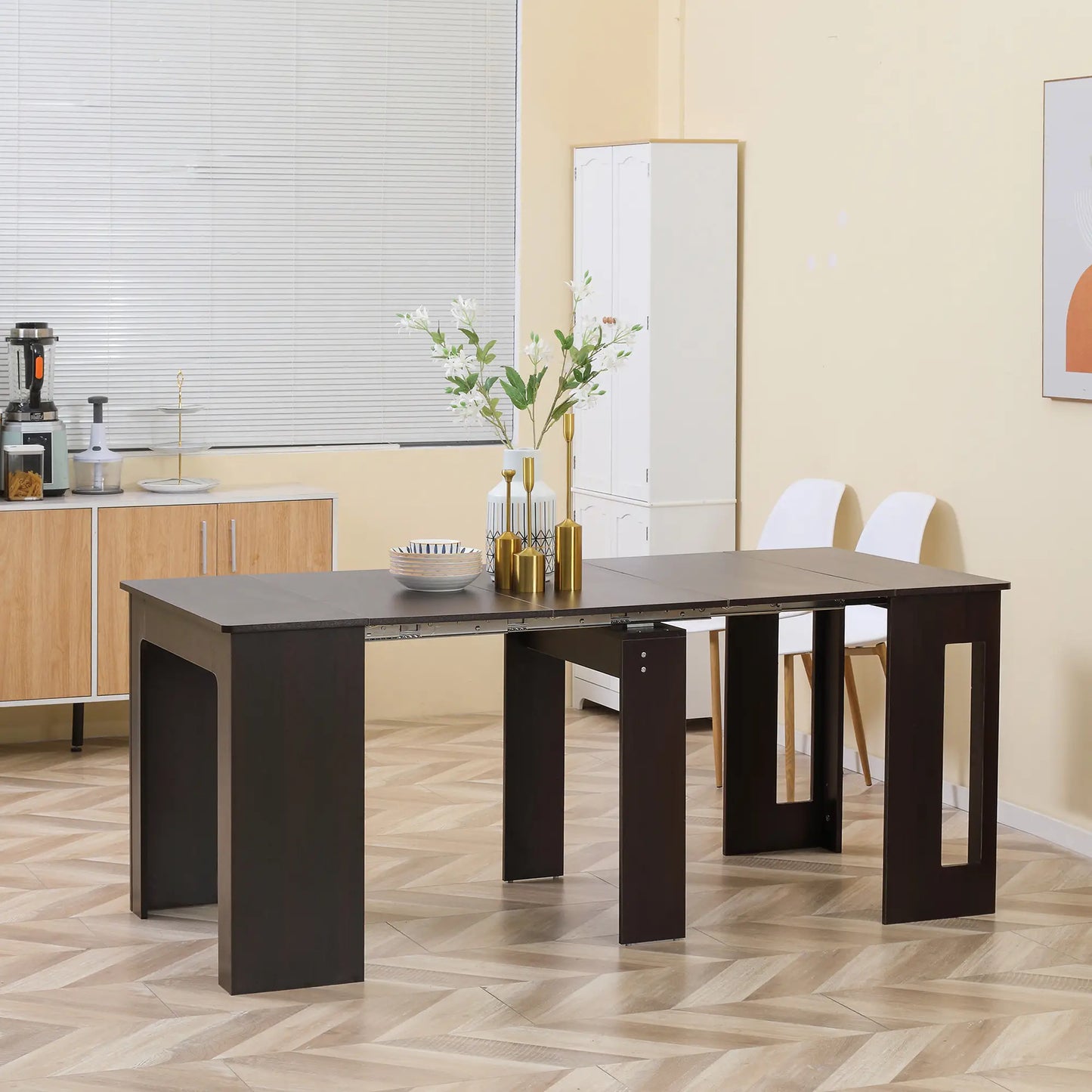 Extendable Dining Table, Expandable Kitchen Table, Seats 6, Dark Brown Bar Tables & Dining Tables at Gallery Canada
