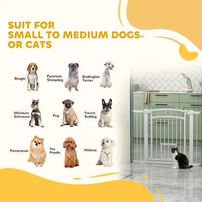 Walk Through Dog Gate, Small Pet Door, Auto Close, 30"-41" W x 30" H Houses, Kennels & Pens at Gallery Canada