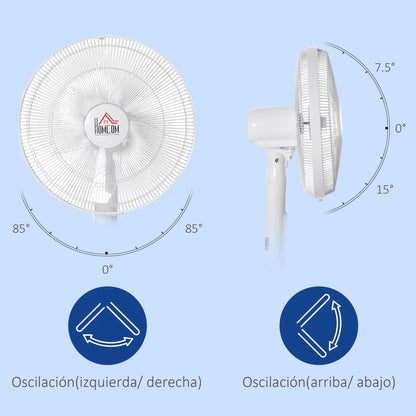 Standing Floor Fan with Remote, Tall Pedestal Fan, White Stand Fans at Gallery Canada