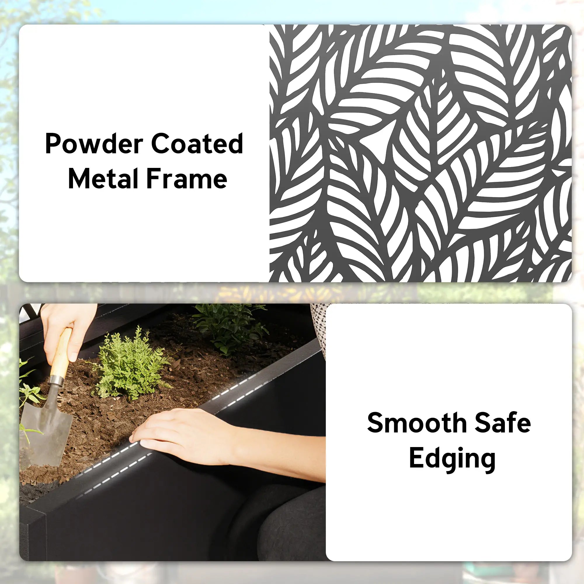 Metal Planter Box With Trellis, 44.5