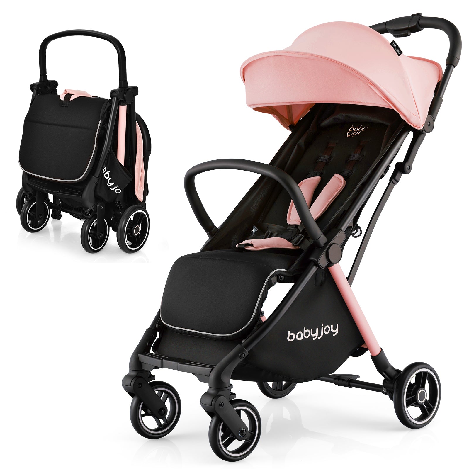 Portable Lightweight Stroller, Aluminum Frame, Pink Baby Strollers at Gallery Canada