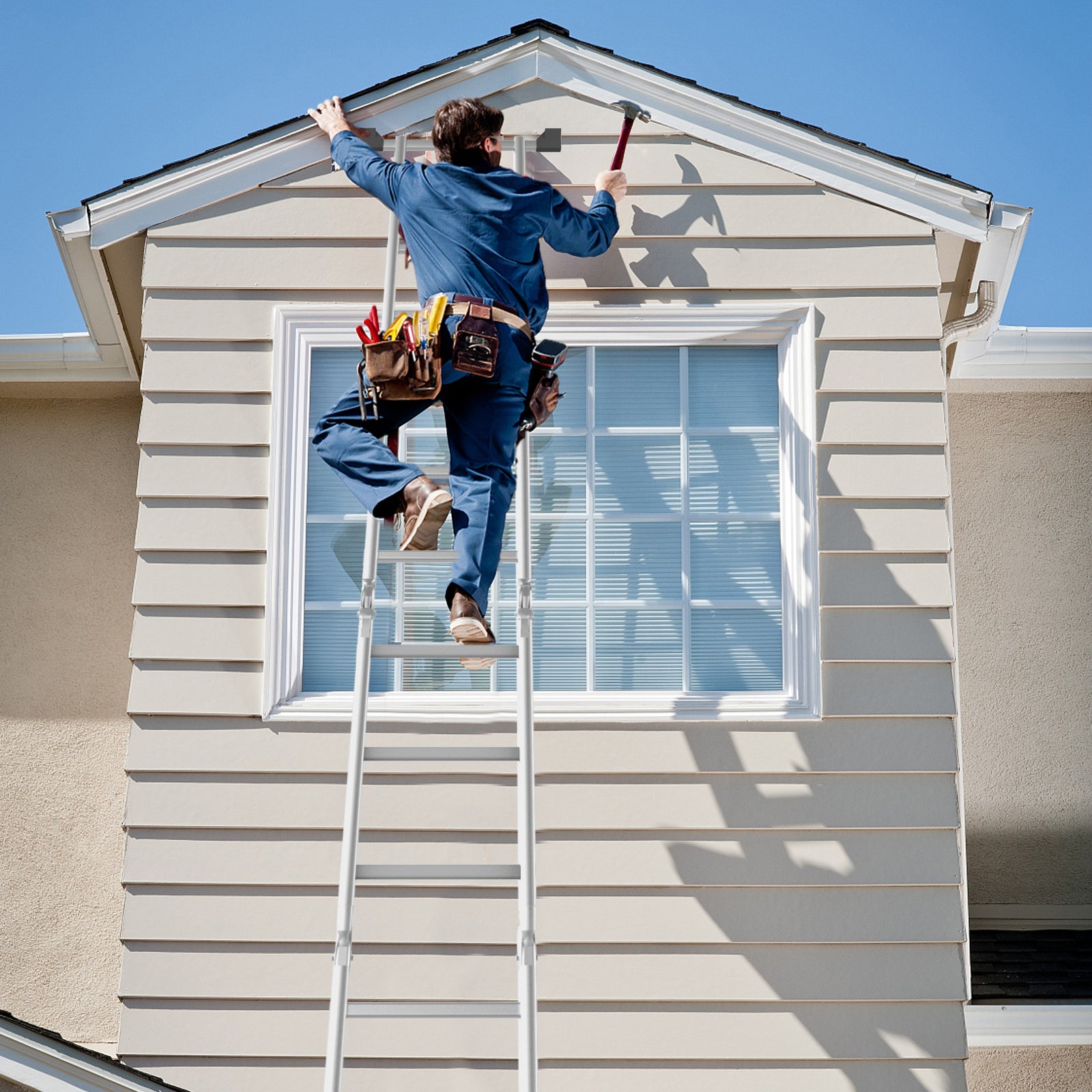 7-In-1 Folding Aluminum Step Ladder, Anti-Skid Pedal Garages at Gallery Canada
