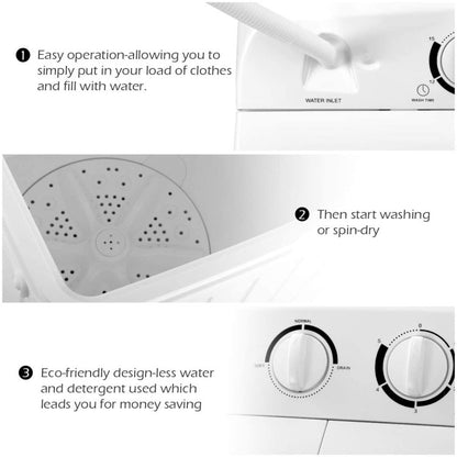 20 lbs Compact Twin Tub Washing Machine Washing Machines at Gallery Canada