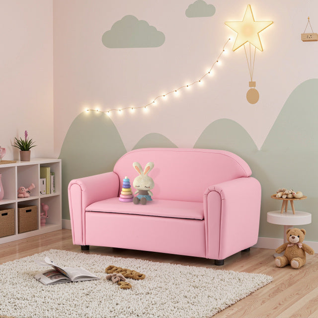 Kids Sofa Armrest Chair With Storage, Pink Kids Chairs & Seating at Gallery Canada