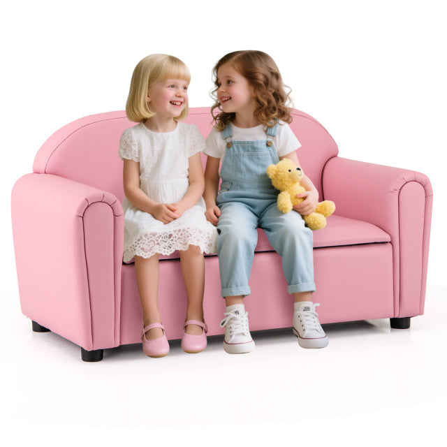 Kids Sofa Armrest Chair With Storage, Pink Kids Chairs & Seating at Gallery Canada