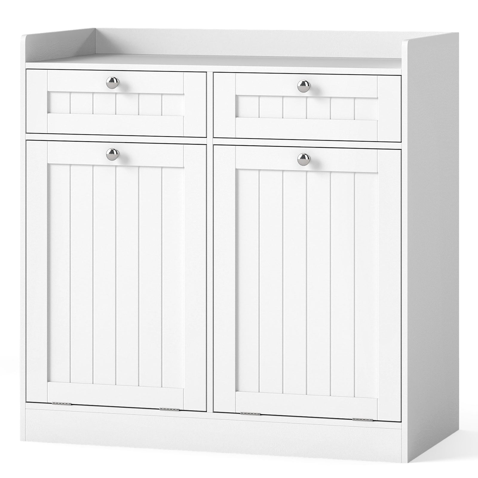 Double Tilt-Out Laundry Hamper Cabinet, 2 Drawers, Removable Bags, White Laundry Baskets at Gallery Canada