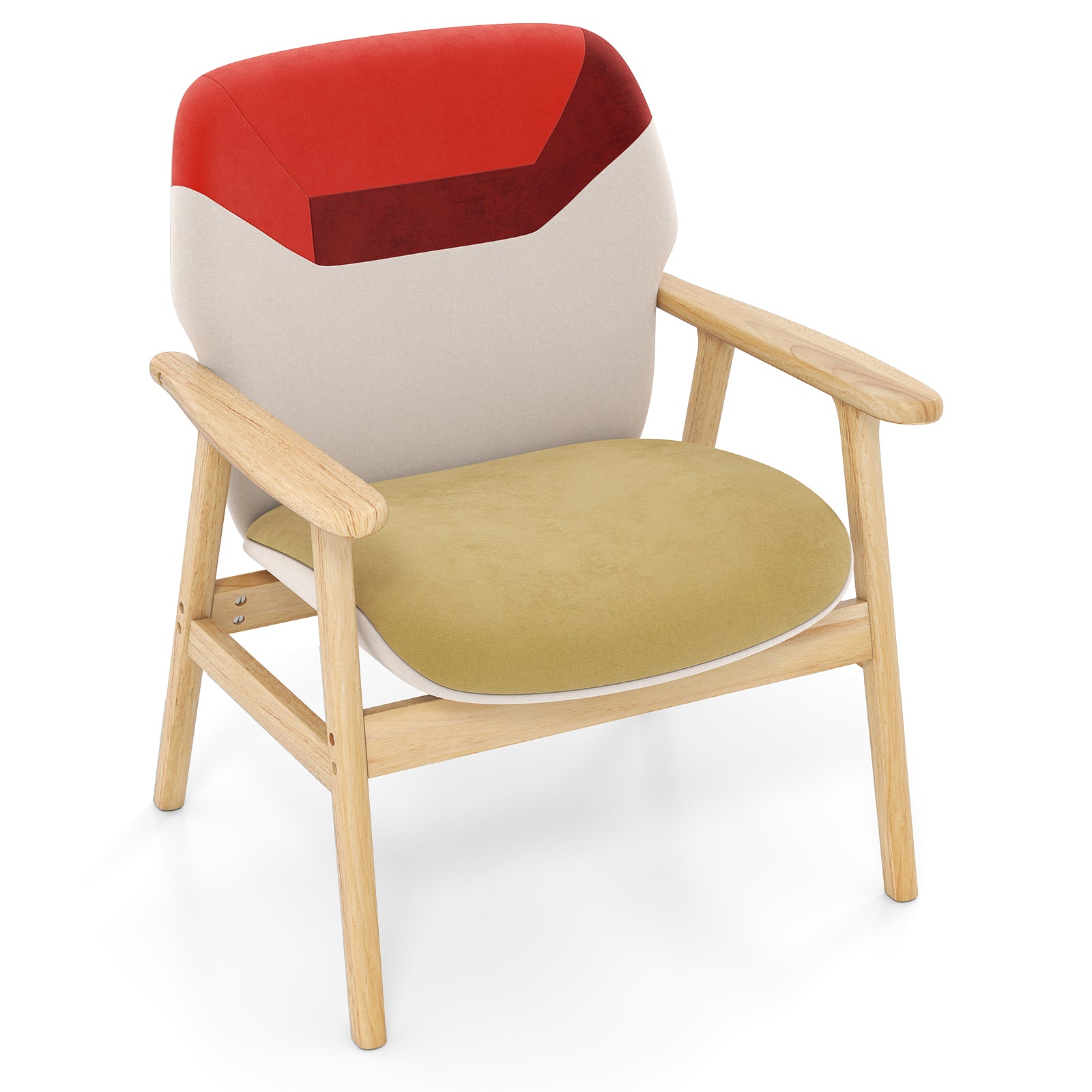 Modern Accent Chair Upholstered Side Armchair with Spacious Backrest Accent Chairs at Gallery Canada