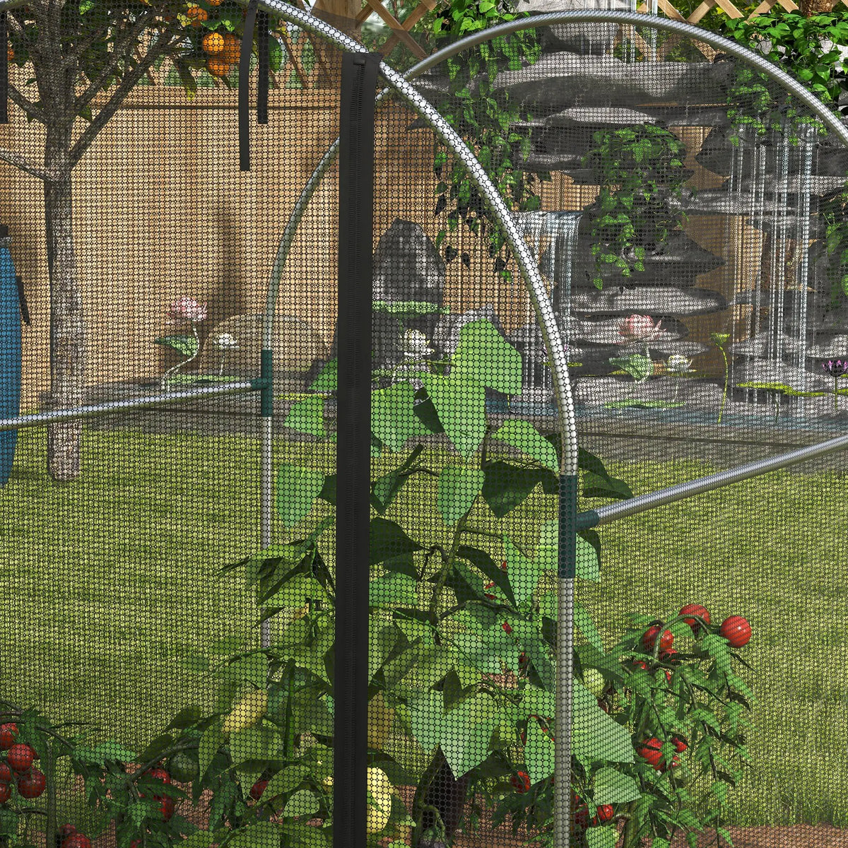 4.9' x 3.9' Crop Cage, Zipper Roll-Up Door, Mesh Plant Protection Tent Greenhouses at Gallery Canada