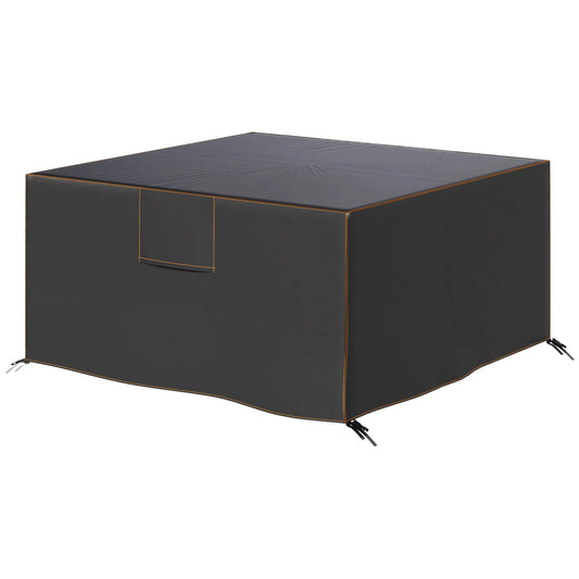 Waterproof Heavy Duty Patio Furniture Cover, 55.1" x 55.1" x 28.1", Black Patio Furniture Covers Black at Gallery Canada