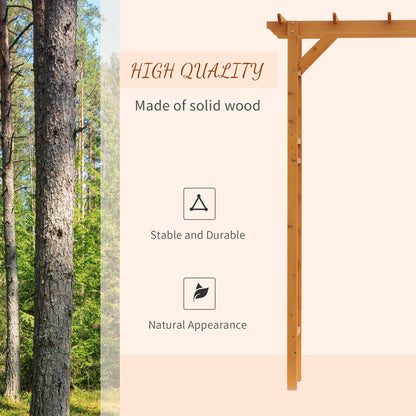 85" Wooden Garden Arbour, Arch Trellis for Climbing Vines, Orange Garden Arches at Gallery Canada