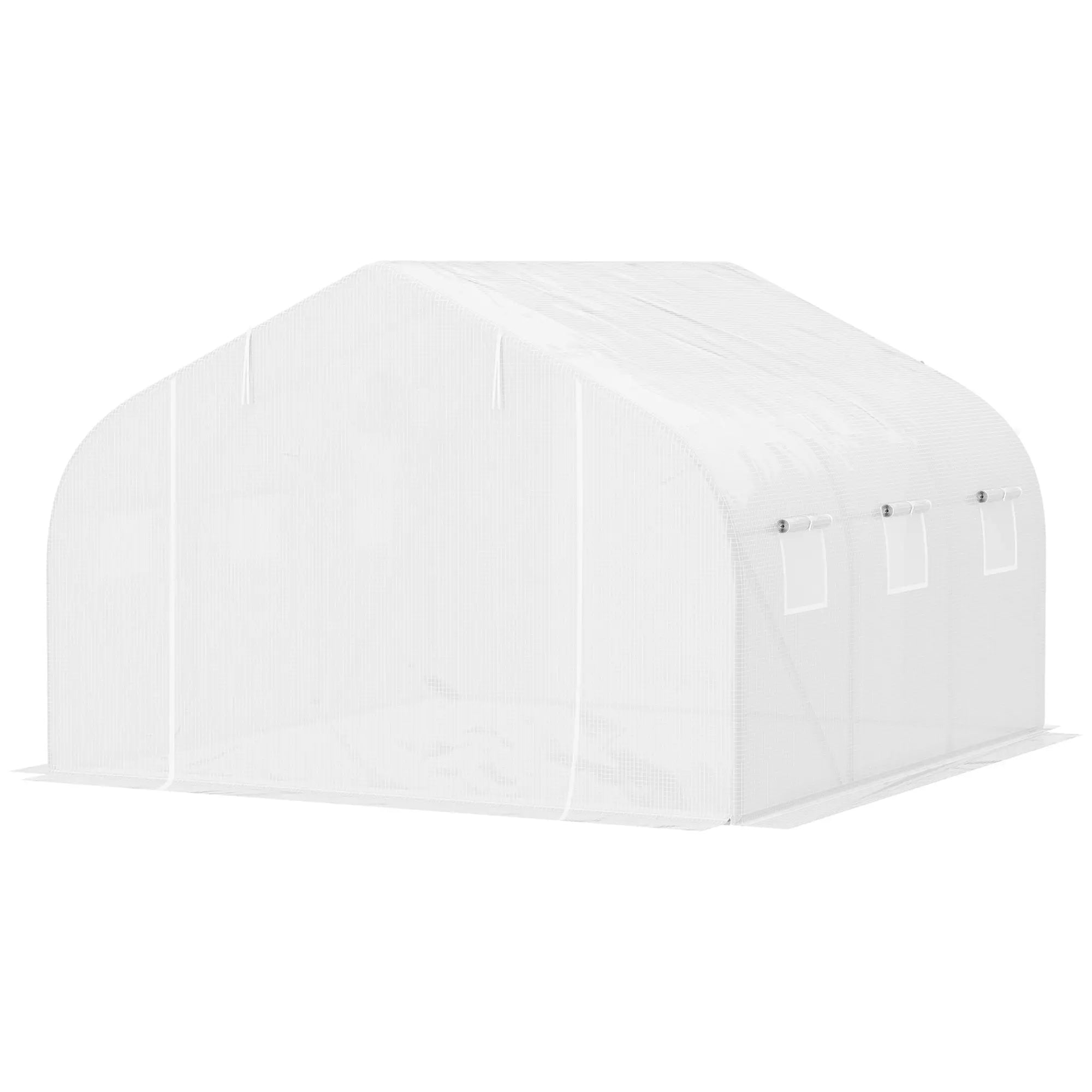 11.5'x9.8'x6.6' Portable Walk-In Greenhouse, White Tunnel Greenhouses at Gallery Canada