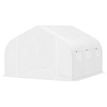 11.5'x9.8'x6.6' Portable Walk-In Greenhouse, White Tunnel Greenhouses at Gallery Canada