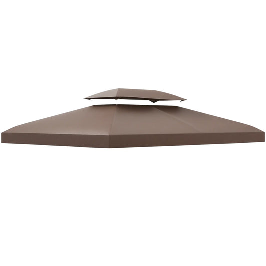 13' x 10' Gazebo Replacement Canopy, 2 Tier Top, UV Cover, Top Only, Brown Gazebo Canopy Replacement Brown at Gallery Canada