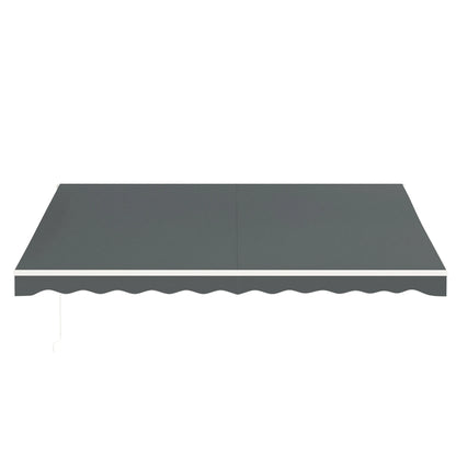 13' x 10' Retractable Electric Awning, Remote, Manual Crank, Grey Deck Awnings at Gallery Canada