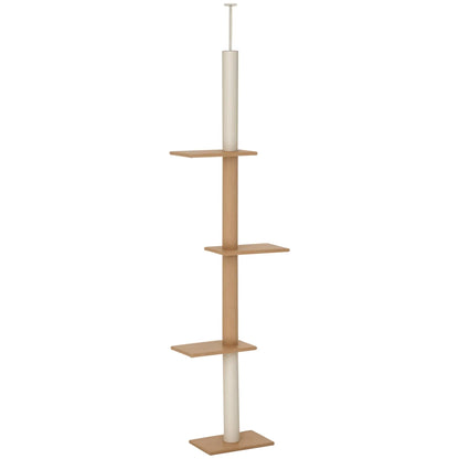 100 Floor To Ceiling Cat Tree, 3 Perches Activity Center, Brown Floor to Ceiling Cat Trees Brown at Gallery Canada