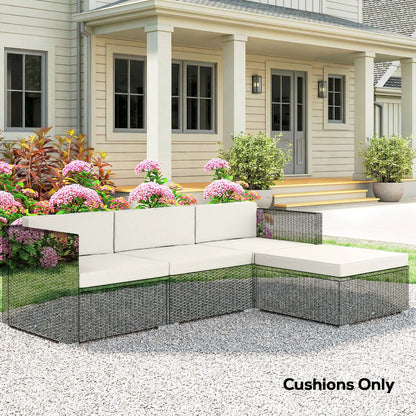 Water-Repellent Patio Loveseat Cushion, 23.6" x23.6", Cream Patio Chair Cushions at Gallery Canada