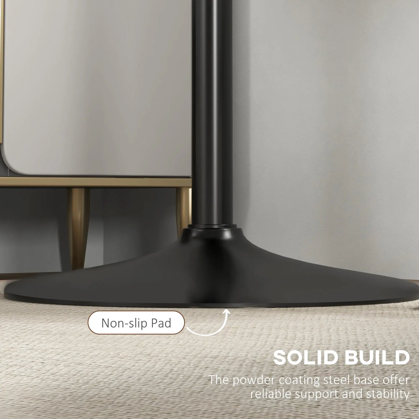 High Top Bar Table, Round Dining Table, Painted Top, Steel Base, Black Bar Tables & Dining Tables at Gallery Canada