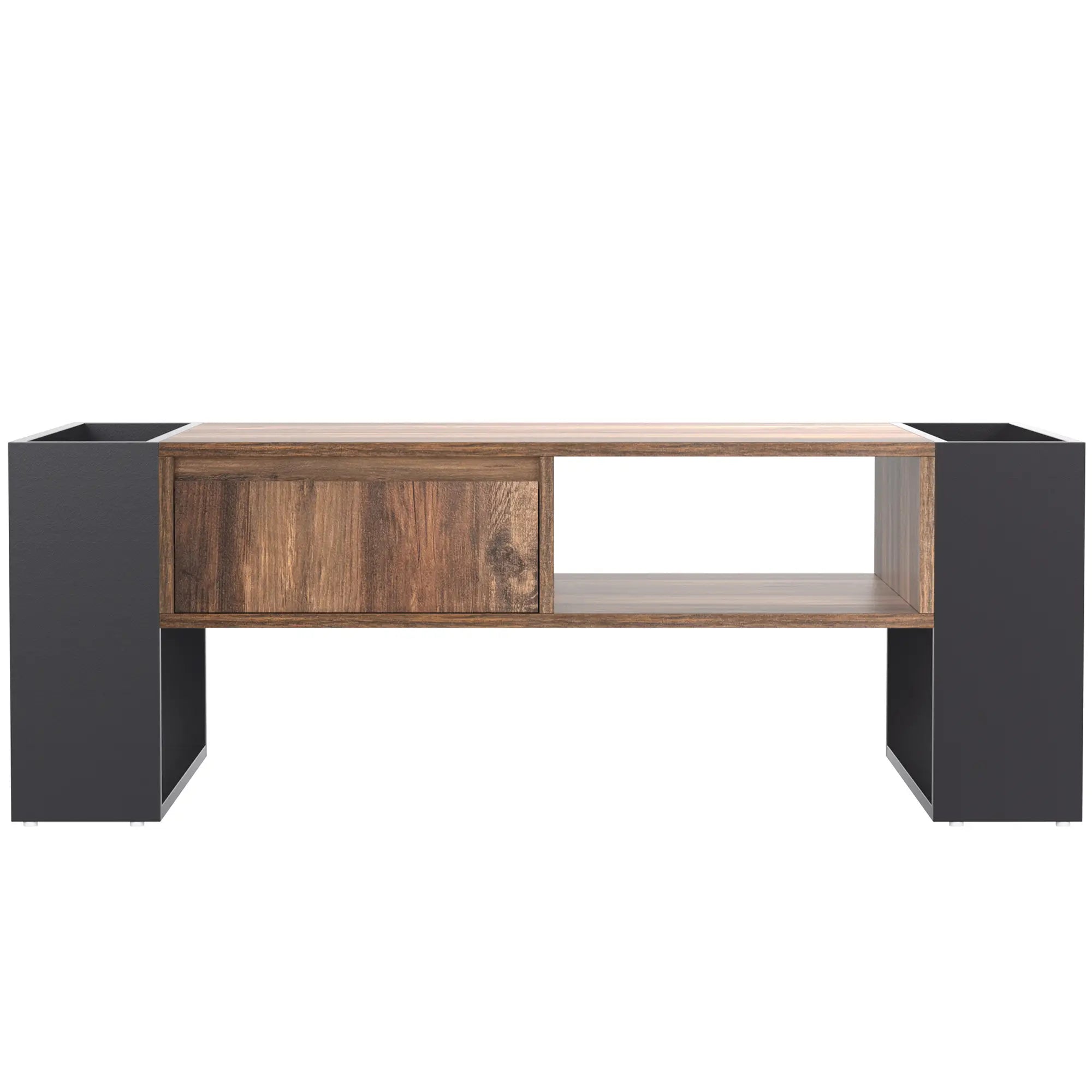 Grain Coffee Table, Double Storage, 43.5