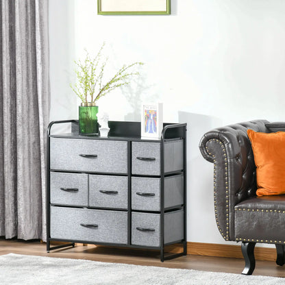 7-Bin Dresser Storage Tower, Fabric Bins with Metal Frame Storage Cabinets at Gallery Canada