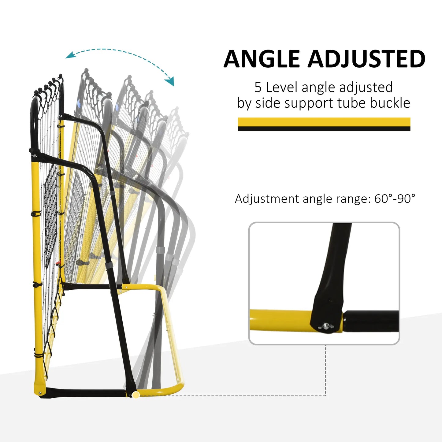 6 x 4 ft Rebound Net, 5 Angle Adjustable for Soccer Baseball Basketball Training Football at Gallery Canada