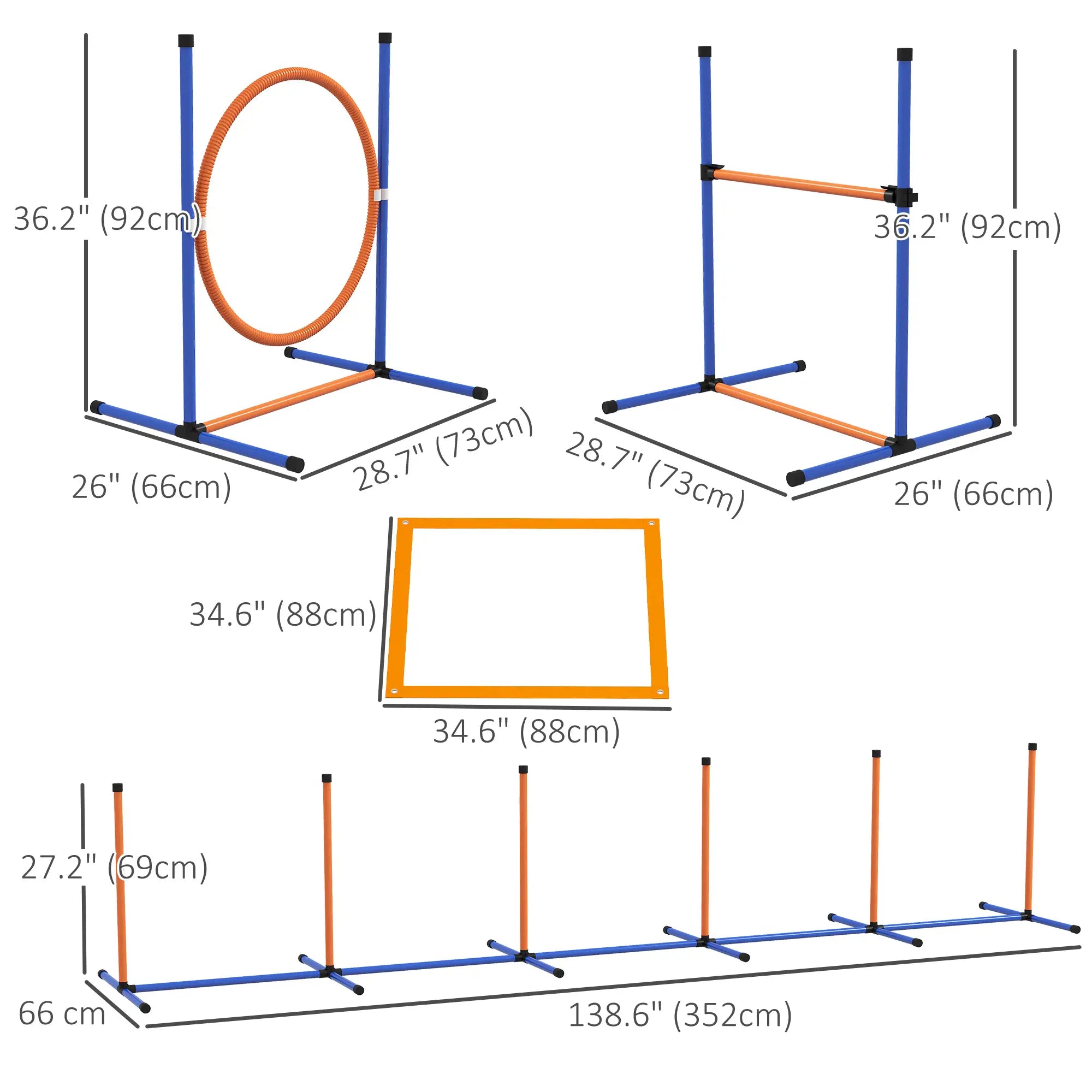 Dog Agility Training Equipment, Weave Poles, Adjustable Hurdle, Jump Ring Dog Agility Training Equipment at Gallery Canada