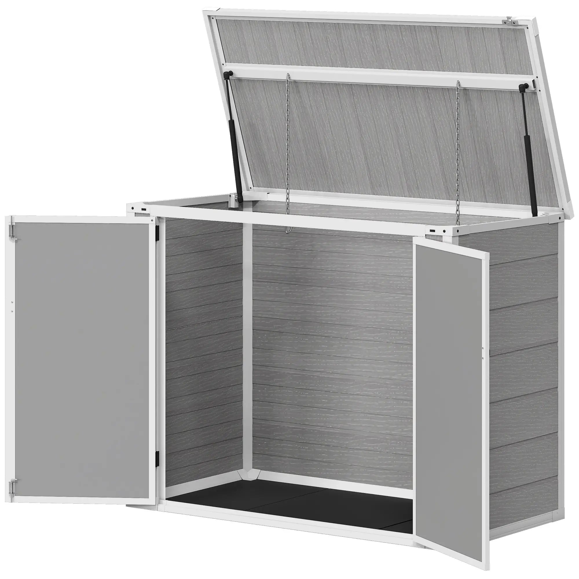 41 Cu. Ft. Outdoor Storage Shed, Horizontal Trash Can Storage, Grey Sheds Grey at Gallery Canada