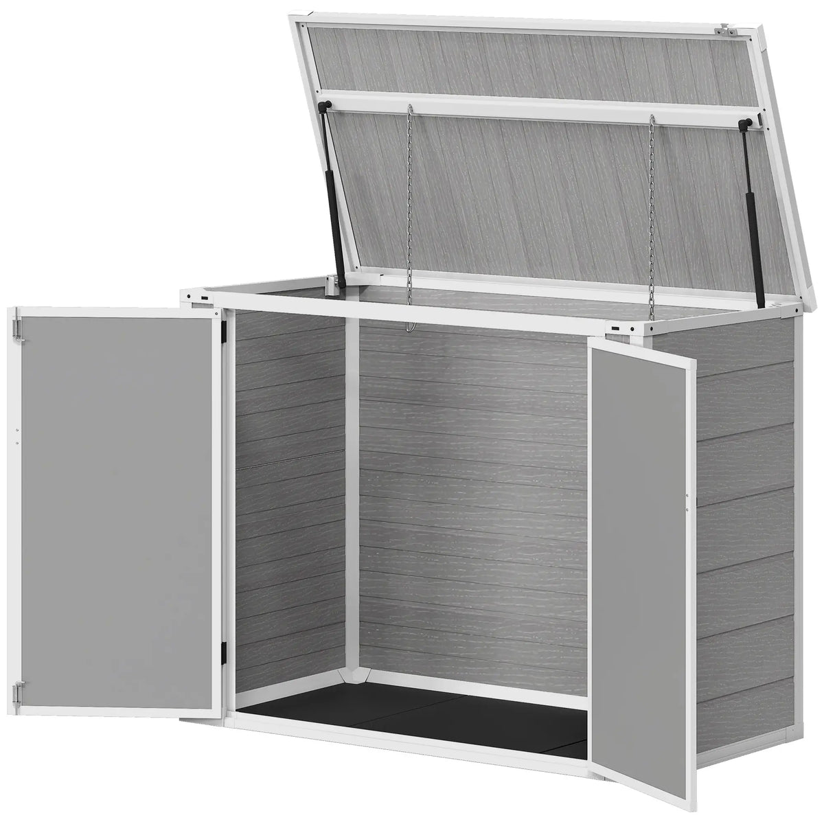 41 Cu. Ft. Outdoor Storage Shed, Horizontal Trash Can Storage, Grey Sheds Grey at Gallery Canada