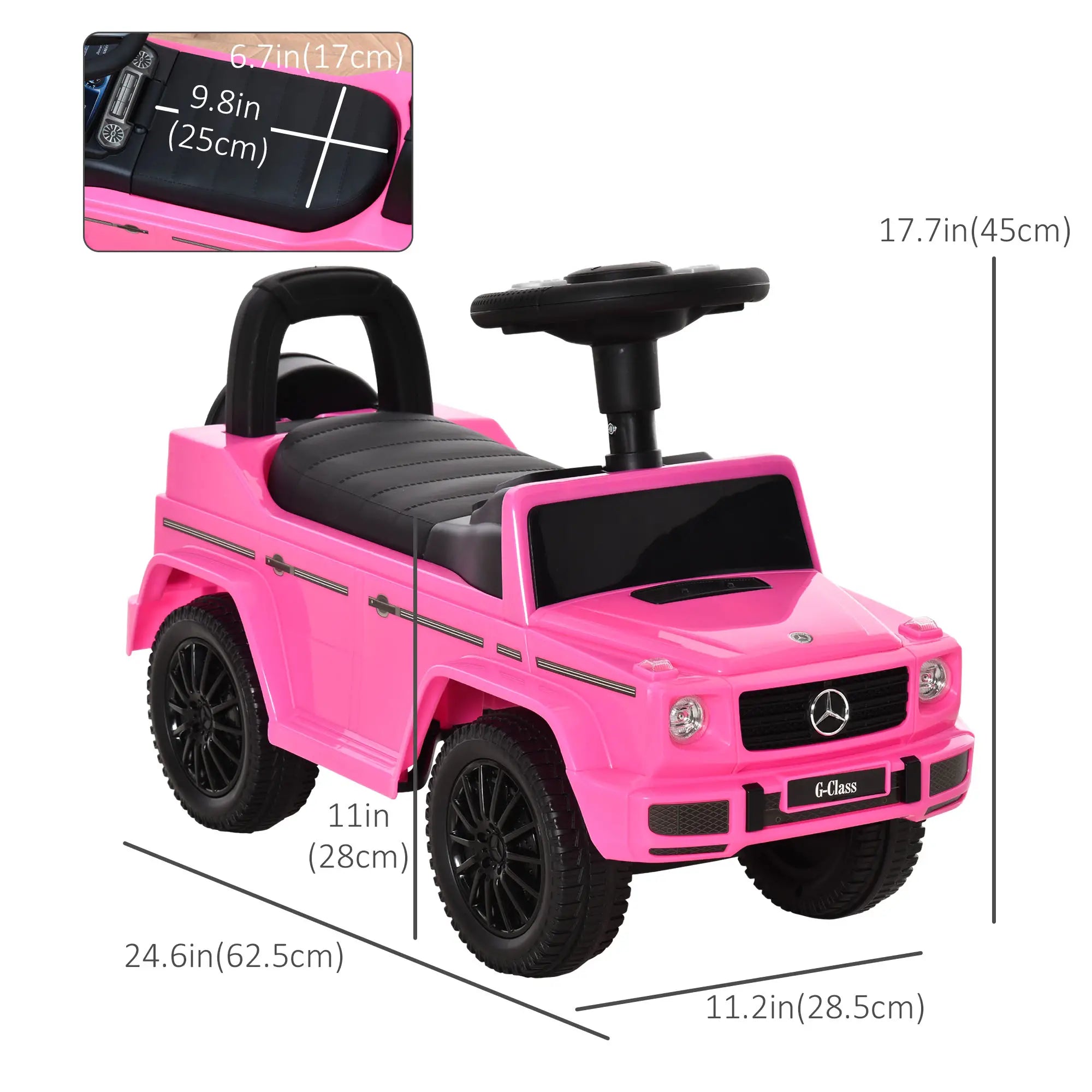 Baby Toddler Push Car, Foot-to-Floor Ride-On Wheel, Pink Push Cars for Toddlers at Gallery Canada