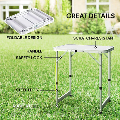 Folding Picnic Table, Aluminum Frame, Camping Dining Table, Silver Picnic Tables & Camping Chairs at Gallery Canada