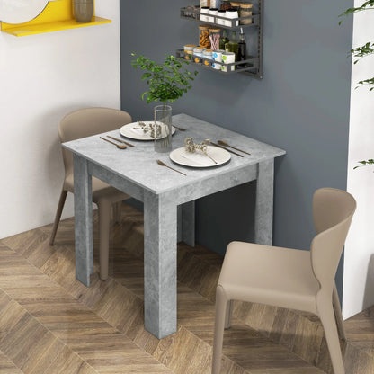 Square Dining Table, Modern Faux Cement Effect, Small Kitchen Table, Cement Grey Dining Tables at Gallery Canada