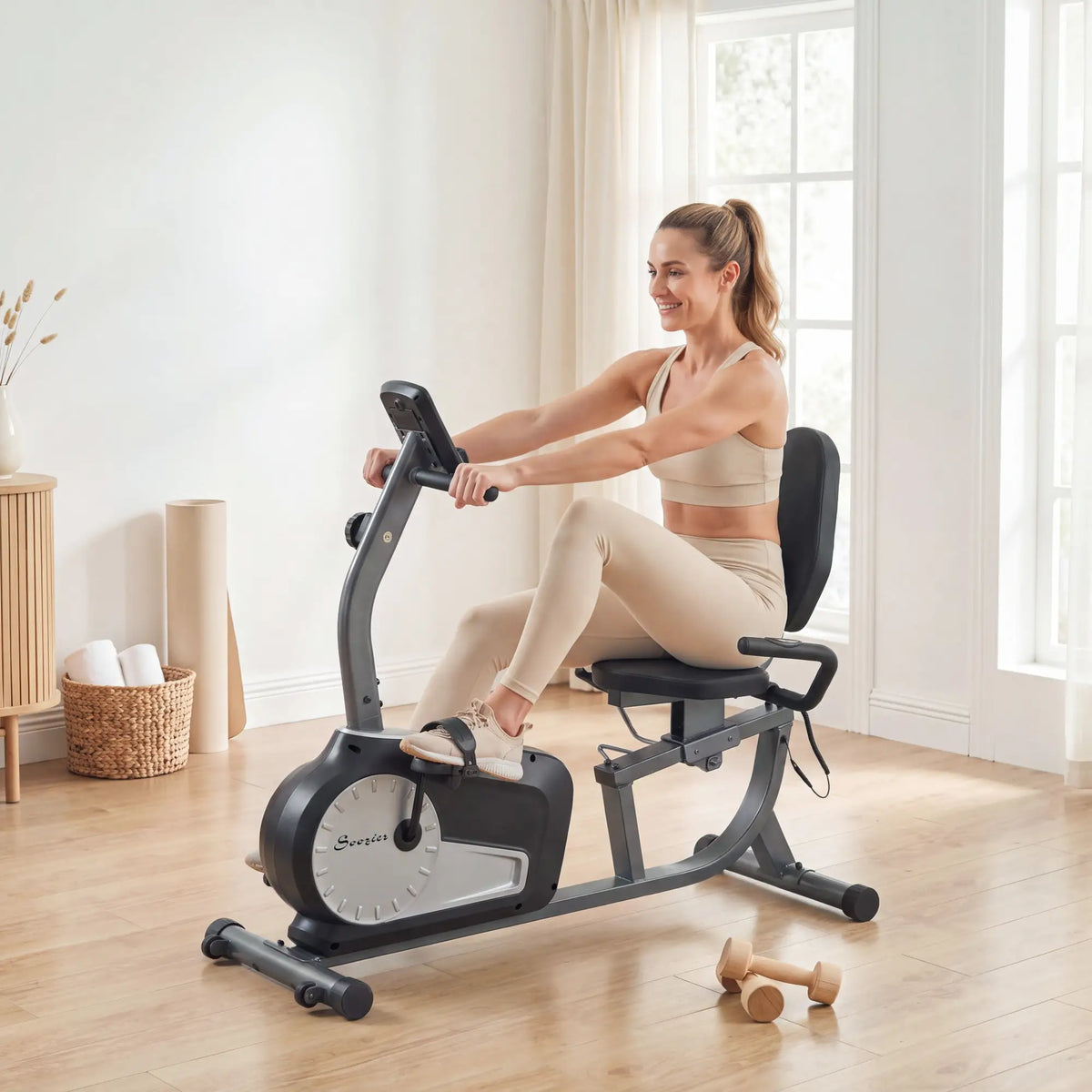 Exercise Bike, 8-Level Magnetic Resistance, LCD Display, Adjustable Seat Exercise & Stationary Bikes at Gallery Canada