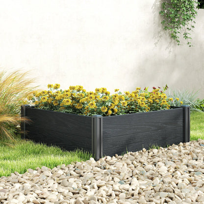 Vinyl Raised Garden Bed Kit, 3 x 3 x 1ft, Elevated Planter Box Wooden Planter Boxes at Gallery Canada