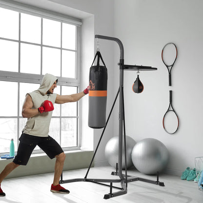 Punching Bag Stand, Speed Ball Holder, 45.25"L x 61.75"W x 87"H, 220lb Load Punching Bag Hangers at Gallery Canada