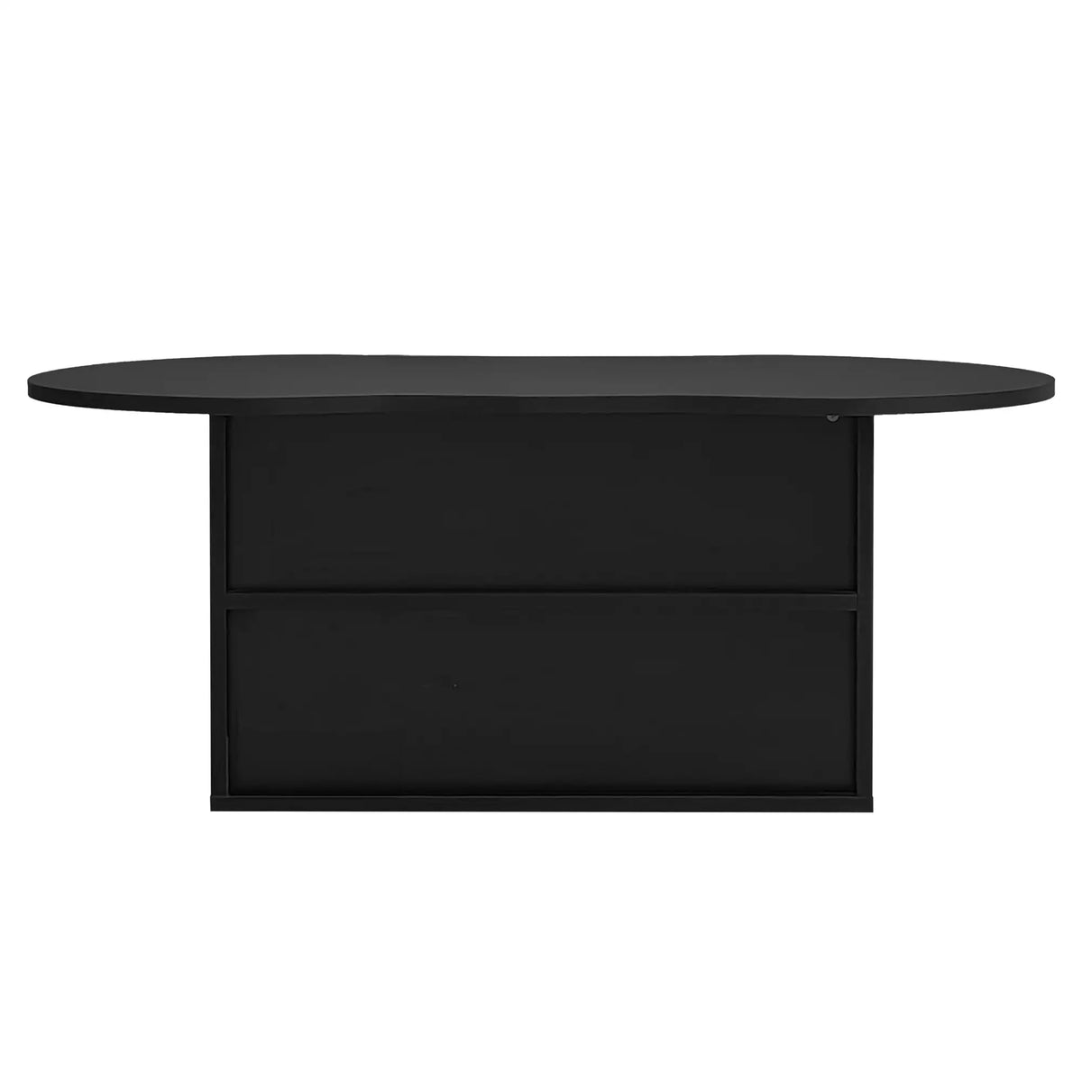 Coffee Table with Drawer, Open Storage, 39.5" L x 23.5" W x 15" H, Black Coffee Tables at Gallery Canada