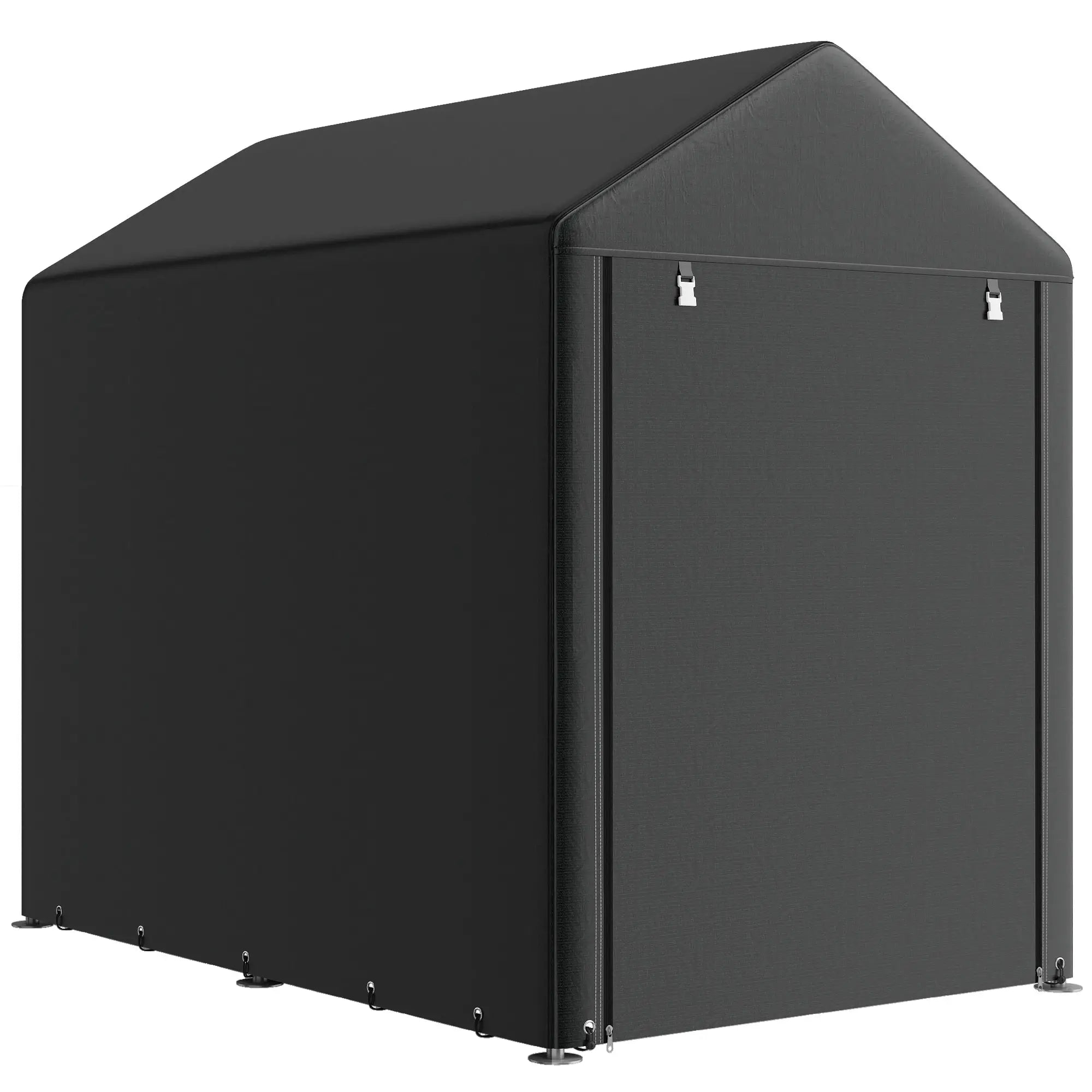 4 x 6ft Outdoor Storage Shed Tent, Portable, Roll-up Door Portable Shed Black at Gallery Canada