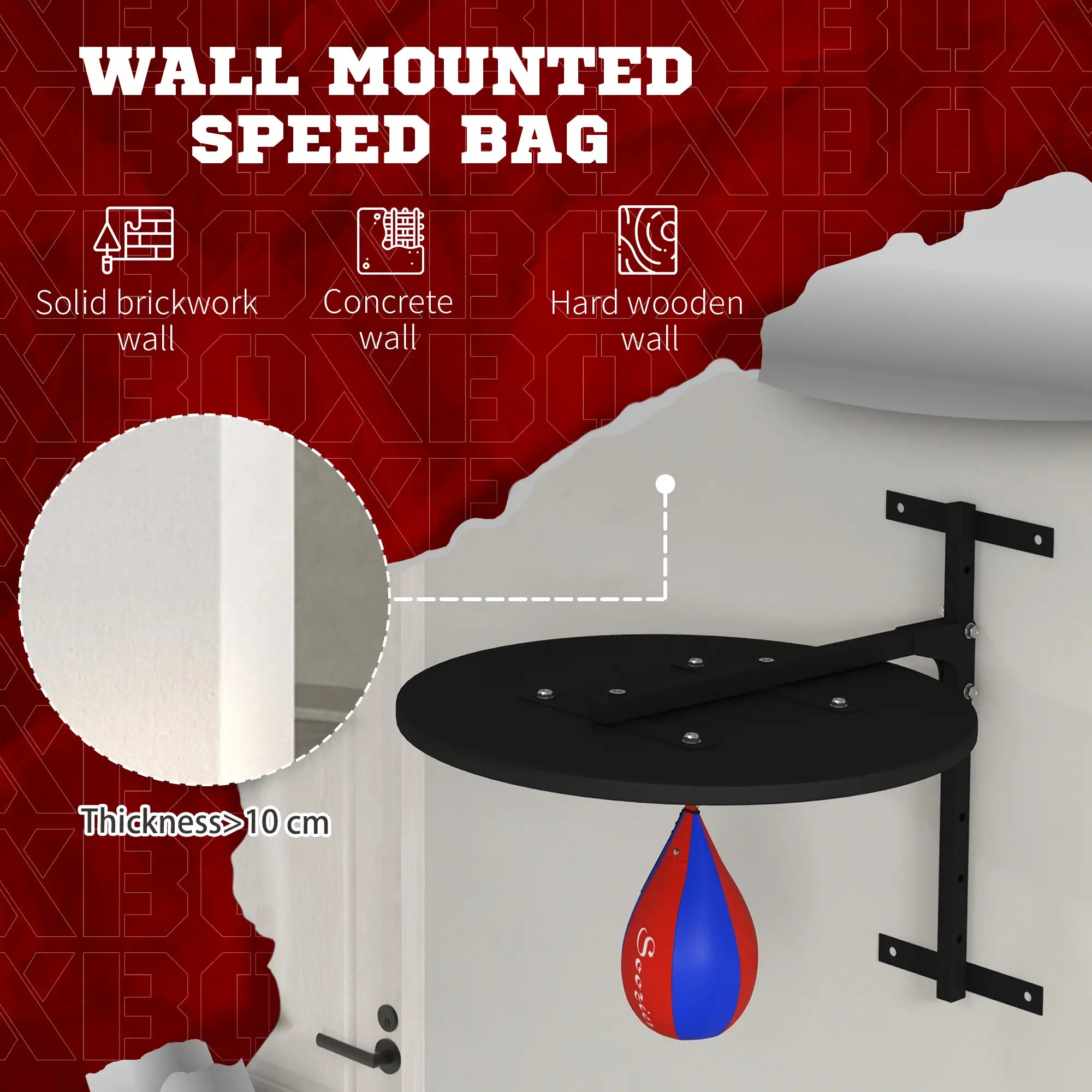 Wall Mounted Speed Bag Platform, Adjustable Punching Bag Kit More-Strength Training Equipment at Gallery Canada