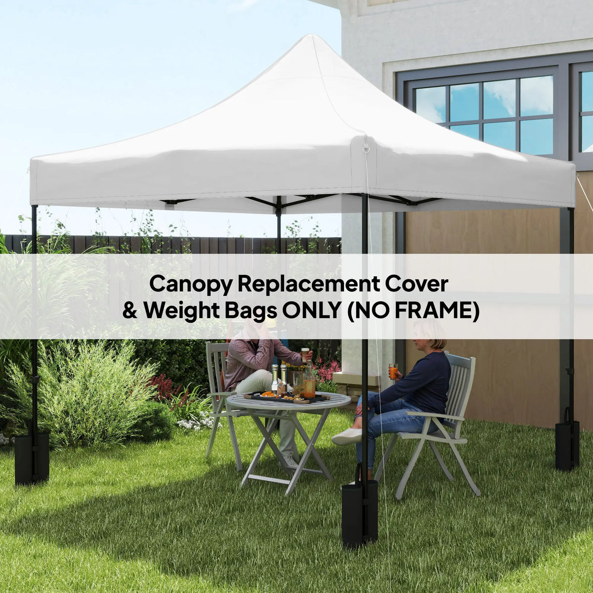 10' x 10' Replacement Canopy Top, Pop Up Tent, UPF50+, White Gazebo Canopy Replacement at Gallery Canada