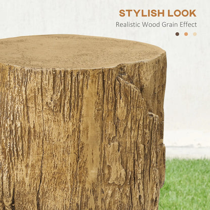 Concrete Finish Side Table, Lightweight, 17", Natural Brown Side Tables at Gallery Canada