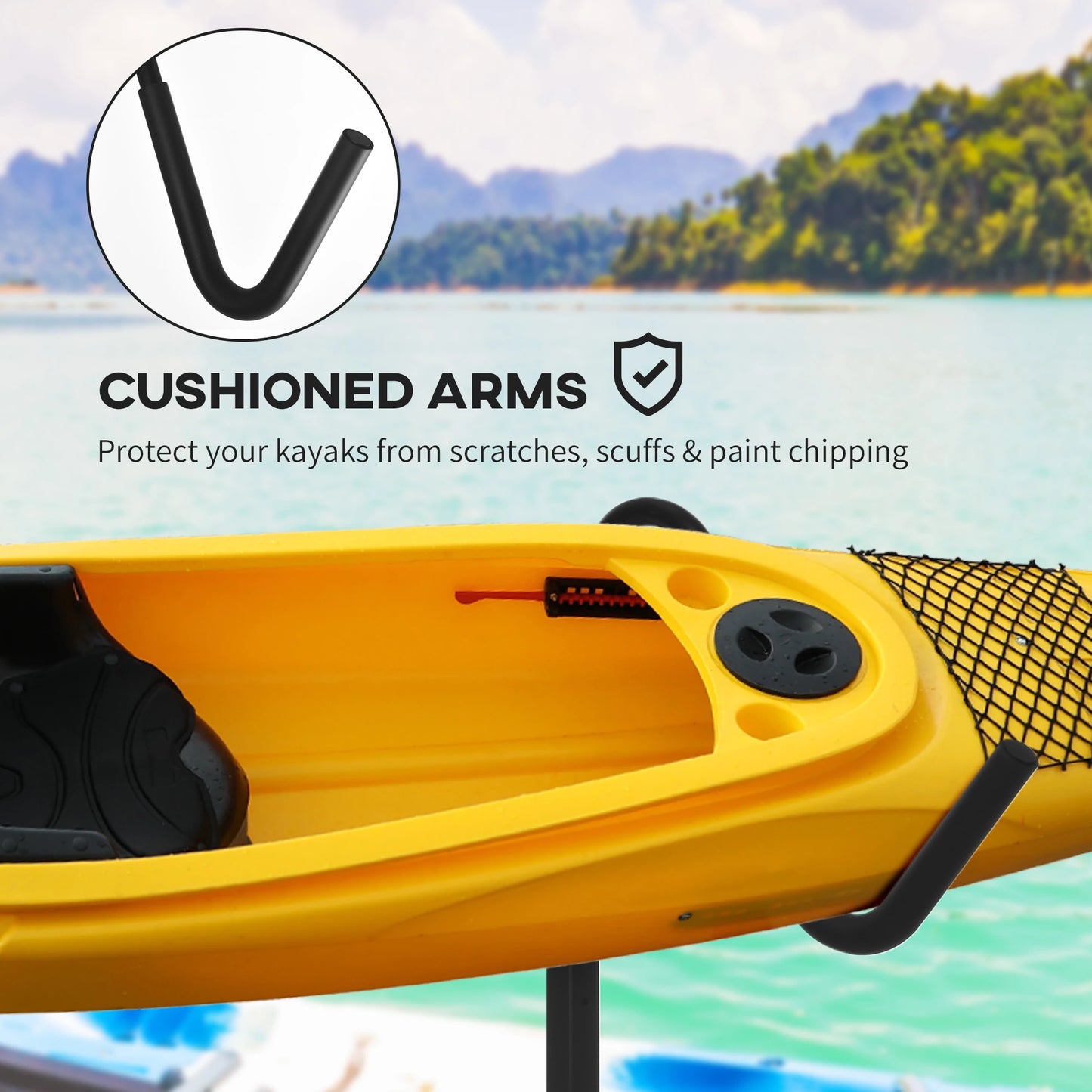 Freestanding Kayak Storage Rack, Adjustable Length, Heavy Duty, Indoor Outdoor Kayak Carts at Gallery Canada