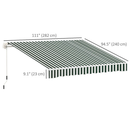 Retractable Awning Fabric Replacement, 10' x 8' Green White, Green Awning Fabric Replacement at Gallery Canada