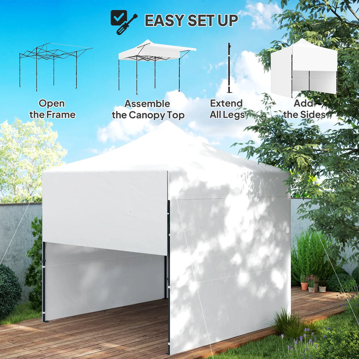 10' x 10' Pop Up Canopy Tent, Awning, Sidewalls, Wheeled Bag, Sand Bags Pop Up Canopies at Gallery Canada