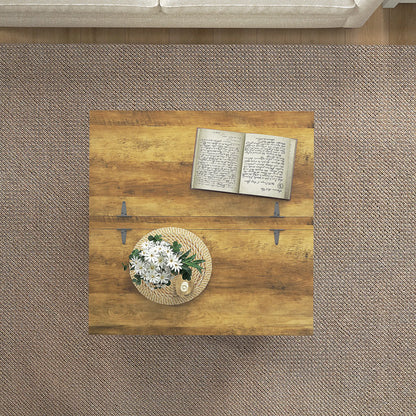 Farmhouse Coffee Table, Square Flip-Top, Hidden Storage, Antique White Coffee Tables at Gallery Canada