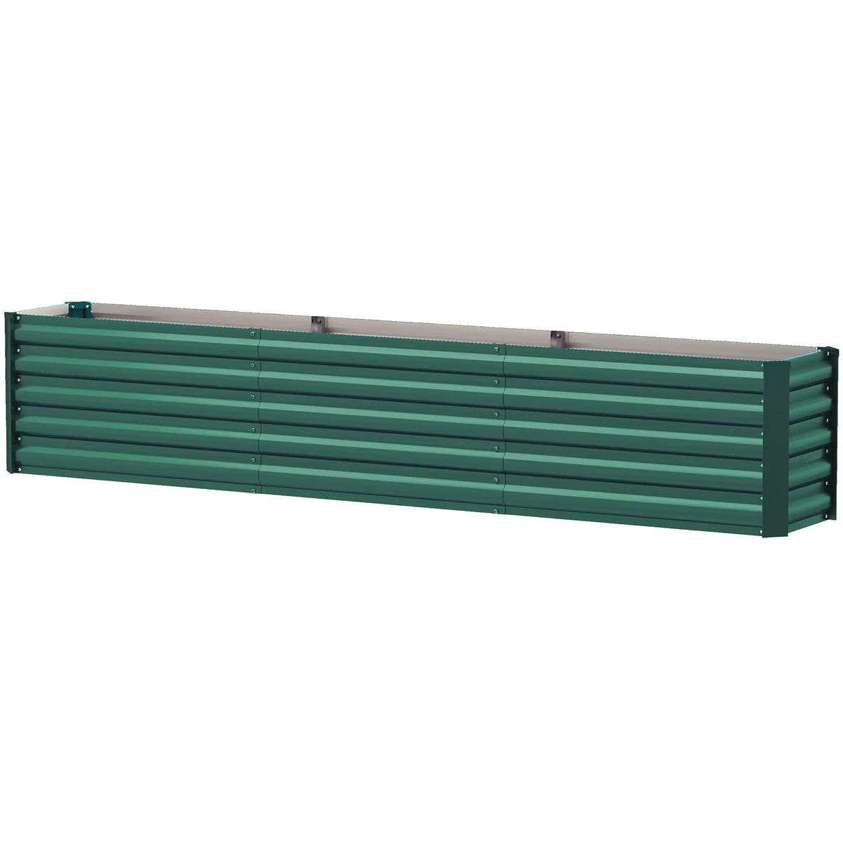 8 x 1.3 x 1.5ft Galvanized Raised Garden Bed, Green Galvanized Planter Boxes Green at Gallery Canada