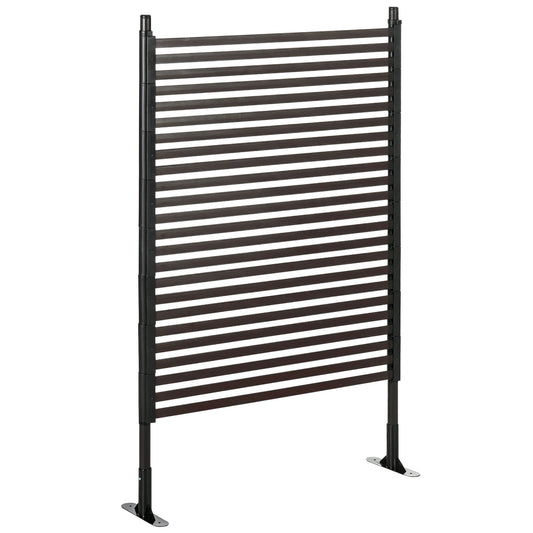 Metal Garden Fence, 5 ft(H), Outdoor Fencing with Feet, Brown Garden Fences Brown at Gallery Canada
